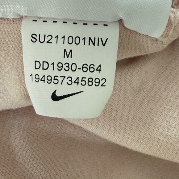 Nike Dri-Fit Blush Pink Cropped Hoodie Sweater Relaxed Fit Soft Stretchy, Medium - Picture 10 of 10